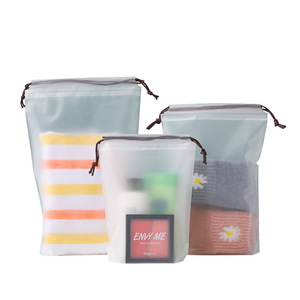 Sac en plastique à cordon personnalisé, sac à cordon pour vêtements, sac en PVC à cordon, petit sac transparent à cordon - Product Image 5