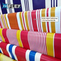 Bâche rayée industrielle imperméable en PVC Bâche de couleur auvent en tissu enduit de PVC toile rayée en PVC