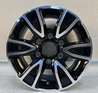 Rines de Aleación LHXT YX215 de 15x7 Pulgadas, 6x139.7, CB106.2, Negro Brillante Mecanizado, Compatibles con Mercedes Sprinter Camioneta Comercial