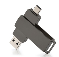 Clé USB multifonction 2 en 1 pivotante en métal OTG USB 2.0 8 Go 16 Go 32 Go 64 Go Clé USB personnalisée en gros Type-C