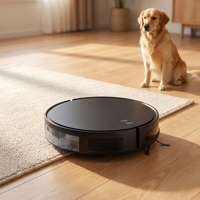 Robot laveur intelligent QSV6 avec navigation gyroscopique, nettoyage humide et sec, aspirateur à recharge automatique pour hôtels, garages et foyers