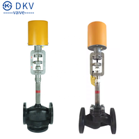 DKV 2/3 voies contrôle de température électrique vanne de régulation proportionnelle 220V WCB vanne de régulation d'huile thermique électrique 4-20mA