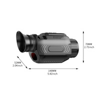 Télescope monoculaire de chasse en plein air avec vision nocturne infrarouge 4K HD, transmission WiFi, 6400W D15, enregistrement couleur, portée globale de 150 m