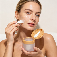 Pot cosmétique vide en plastique PP de 250 g, personnalisable OEM, avec applicateur cuillère, pour masque facial, crème et gommage corporel