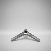 Base de chaise robuste en alliage d'aluminium à trois griffes pour pieds de table et de chaise - Mobilier de salon, chambre et hôtel