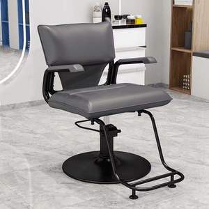 Chaise de Barbier en Acier Inoxydable, Chaise de Coiffure Exclusive pour Salon, Chaise de Coiffure Réglable en Hauteur et Rotative - Product Image 5