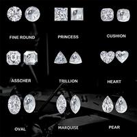 Petits diamants de culture blancs en forme d'émeraude VVS Hpht, peuvent être transformés en bagues, colliers et bracelets, prix de gros