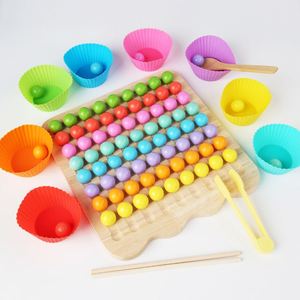 Jeu de tri de couleurs et d'association Montessori en bois pour développer la motricité fine, idéal pour les garçons et les filles de 2, 3, 4 et 5 ans - Product Image 2