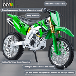 Modelo de Motocicleta de Aleación a Escala 1:10, Juguete de Motocicleta Fundida a Presión, Adorno de Locomotora, Colección con Sonido y Luz, Simulación de Motocicleta - Product Image 2