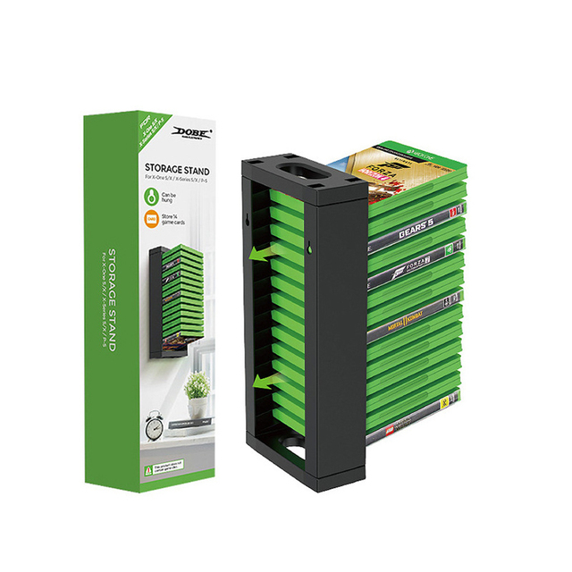 Wall-mounted CD Storage Tower 14 Game Holder Rack for PS5 Xboxes Series Disc Storage Stander TYX-0659