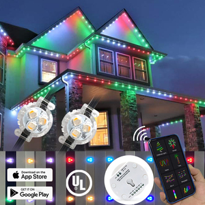 Luz de Cadena de Exterior de Plástico Halógena RGB/RGBW SMD5050 de 30 mm, IP65 Impermeable, AC220V, CRI80, 2700K, 2 Años de Garantía, Decoración - Product Image 3