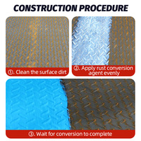 Peinture de conversion métallique antirouille à base d'époxy, revêtement liquide à appliquer au pinceau, agent de réparation et de fixation de la rouille pour acier et carrelage sans rouille