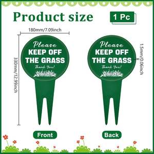 لافتة عشبية مزدوجة الوجه، لافتة خارجية مقاومة للماء للساحات، لوحة إعلانية بسيطة عامة للحدائق والمجتمعات - Product Image 3