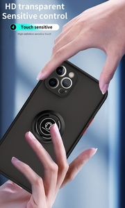 Tùy chỉnh PC TPU kim loại từ ngón tay Nhẫn Chủ Matte trường hợp điện thoại cho Coolpad Di Sản brisa - Product Image 5