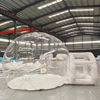 Château Gonflable Géant Transparent Personnalisé en PVC Ignifuge et Anti-UV, Installation Facile, 3m, Idéal pour Location d'Événements Extérieurs