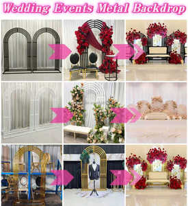 LEDA Accesorios para Bodas, Fondo Metálico Grande con Luces LED y Pétalos, Decoraciones para Eventos - Product Image 5