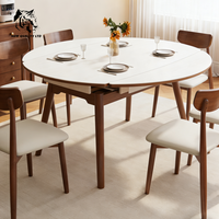 Table à manger de luxe extensible et pliable 10 places avec plateau en marbre, prix usine, personnalisable, grand stock, livraison directe