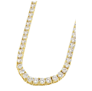 Premium Tennis Jewelry 10K 14K Rose Gold Hip Hop Tennis Chain 2mm 5mm Lab Grown CVD Diamond IGI Certified Brilliant Cut Gift - Product Image 1