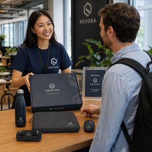 Custom Logo Remote Employee Welcome Kit With <b>Laptop</b> Sleeve Wireless <b>Mouse</b> Cable Organizer and Reusable Bottle - Product Image 3