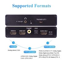 HDMI2.1 8K60Hz 4K Ses Çıkarıcı 7.1CH Atmos HDCP2.3 IR Uzaktan Kumandalı 4 Yollu Ses Çıkışı Ev Sineması AV Mühendisliği için