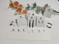 Carte de remerciement personnalisée à faible MOQ, nouvelle collection, impression dorée de luxe, pour bijoux et boucles d'oreilles