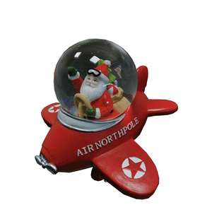 Ultimo Design in resina Babbo Natale albero di natale fiocco di neve cartone animato con musica elettrificata sfera di cristallo di vetro per uso artigianale - Product Image 3