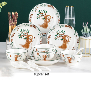 ชุดจานชามคุณภาพสูง ชุดอาหารค่ำพอร์ซเลน ชุดภาชนะเซรามิกสำหรับใช้ในบ้าน - Product Image 3