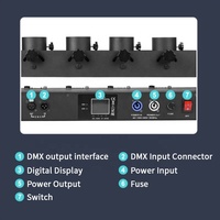 Machine Canon à Poudre et Confettis de Révélation du Sexe DMX Télécommandée 4 Trous, Lanceur Électronique pour Bar et Accessoires de Fête
