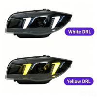 Nouveau Phare Avant Modifié 'Jawline' à LED Bicolore pour BMW Série 1 E87 (2004-2011) – Lentille de Phare 24V 6000K
