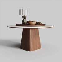 Massivholz-Ess möbel 120cm 130cm 150cm 52 ''59'' Runder Esstisch aus Holz 1,3 m Massivholz-Drehteller-Esstisch