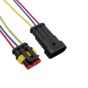 Fabricante de Conectores Impermeables y Arnés de Cableado, Conector Impermeable de 3 Pines y 1.5MM, Macho a Hembra, Automotriz, GRATIS, Negro, <span class=keywords><strong>JFS</strong></span> - Product Image 3