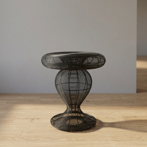 Tabouret de bar en fer traditionnel durable avec revêtement en poudre pour salon - Product Image 1