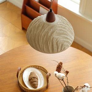 Luminaire suspendu de style japonais Wabi Sabi pour restaurant, <span class=keywords><strong>en</strong></span> bois et ciment, pour chambre à coucher, îlot de cuisine, comptoir de bar, petit lustre - Product Image 4