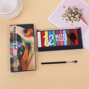 12 couleurs <span class=keywords><strong>FX</strong></span> <span class=keywords><strong>maquillage</strong></span> fabricants de peinture pour le visage à base d'eau Cosplay SFX Halloween Kit de peinture corporelle pour enfants adultes - Product Image 4
