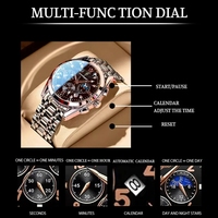 Relojes de Lujo para Hombre, Minimalistas con Calendario, Acero Inoxidable, Impermeables, Luminosos, con Fecha y Semana, Deportivos de Pulsera, de Cuarzo
