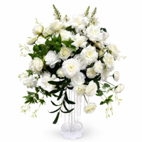 Boule de fleurs artificielles sophistiquée pour centre de table de mariage, chemin de table pour événements, fêtes et réceptions