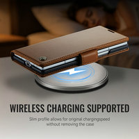 Étui de protection en cuir anti-chute RFID pour Samsung Z Fold 8 Ultra avec porte-cartes, compatible avec les modèles Samsung Z Fold 8, 7, 6, 5