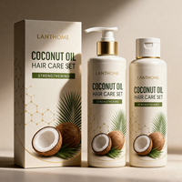 Kit de Soins Capillaires Nourrissants Qualité Salon, Formule Quotidienne Fortifiante à l'Huile de Coco, Personnalisable avec Logo, Prêt à Offrir en Gros