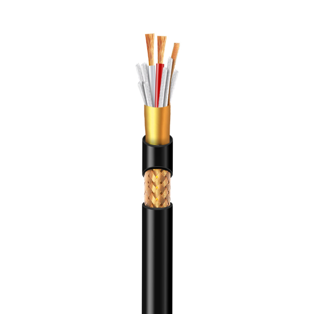 RVVP Shielded Solid Oxygen-free Copper Cable 3x1.0mm PVC Insulated 300/300V for 3 Phase Power and Control Signal Transmission