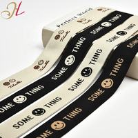 Bande élastique jacquard en gros, ruban tissé avec motif logo