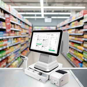 Terminal POS de 15.6 Pulgadas con Pantalla Doble, Sistema POS con Pantalla Táctil, Punto de Venta para Cajero - Product Image 1