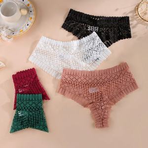 ชุดชั้นในลูกไม้ลายดอกไม้ซีทรูแฟชั่นสำหรับสาวๆ รุ่นใหม่ปี 2026 สไตล์บิกินี่สุดฮอต - Product Image 2