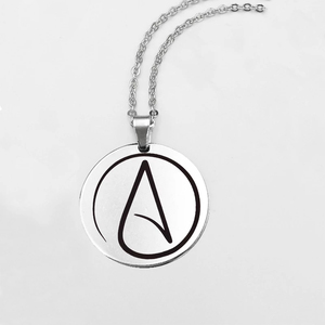 Vòng Cổ Biểu Tượng Vô Thần Bằng Thép Không Gỉ Vòng Cổ Mặt Dây Chuyền Hình Tròn Vòng Cổ Dấu Hiệu Chống Theist Cho Nữ Trang Sức Nam - Product Image 6
