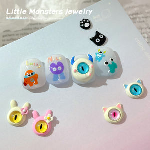 เครื่องประดับตกแต่งเล็บ 3 มิติ สไตล์ใหม่สุดฮิต ลายตาปีศาจ น่ารัก สไตล์มอนสเตอร์และแมว สำหรับร้านเสริมสวย - Product Image 2