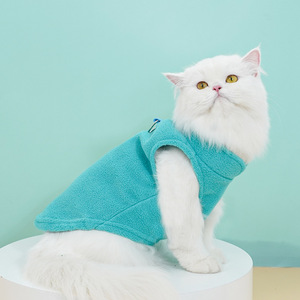 Rompi Hewan Peliharaan Bulu Domba Anjing Kucing Berkualitas Tinggi Grosir Nyaman Ramah Lingkungan Modern Klasik Motif Polos Musim Semi Musim Dingin Berkelanjutan - Product Image 3