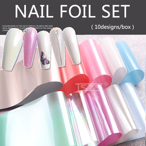 TSZS 10 Rolls Butterfly <strong>Nail</strong> Art Foil <strong>Transfer</strong> Stickers Supplies Foil <strong>Transfers</strong> Rose Flowers <strong>Nail</strong> Decals Decorations in Stock - Product Image 2