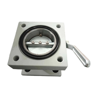 Vanne papillon en aluminium pour radiateur de transformateur AC en cuivre DN80 DN100 DIN42560 C5 résistante à la corrosion, conception personnalisée pour l'automatisation
