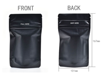 Sachets Mylar Noirs Personnalisés Biodégradables à Fond Plat 3,5g Anti-Odeur Qualité Alimentaire pour Nouilles Vente en Gros