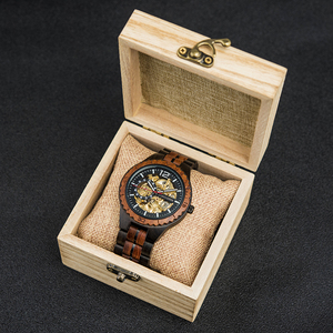 <span class=keywords><strong>Montre</strong></span> <span class=keywords><strong>automatique</strong></span> en bois personnalisée avec logo pour les amoureux du luxe, pour couples, mécanisme visible, résistante à l'eau, aiguille de 24 mm, cristal saphir - Product Image 5