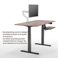 Ordinateur moderne intelligent Bureau debout Noir Table ergonomique réglable en hauteur à double moteur Table électrique assise avec contrôle par application